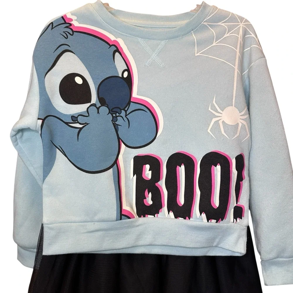 Disney‎ Stitch “Boo!” Halloween Outfit – Toddler Girl size 4 / 5 NWT